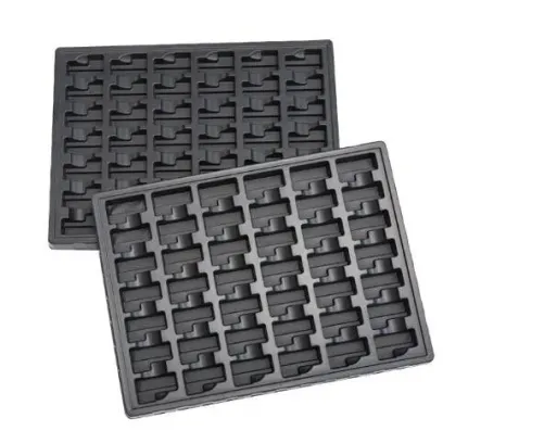 Custom Black ESD Blister Trays for Electronic Components